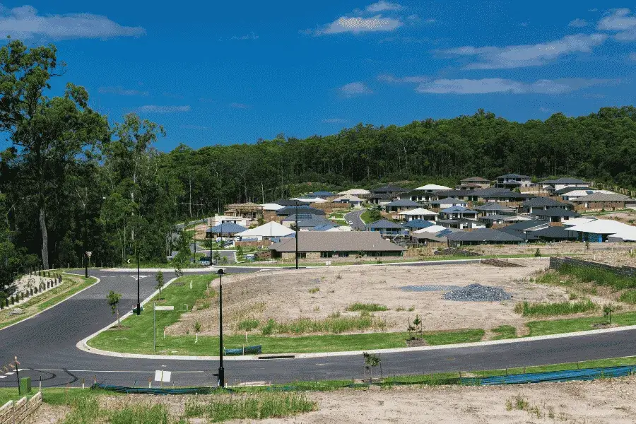 New house and land package estate with divided lots, Brisbane