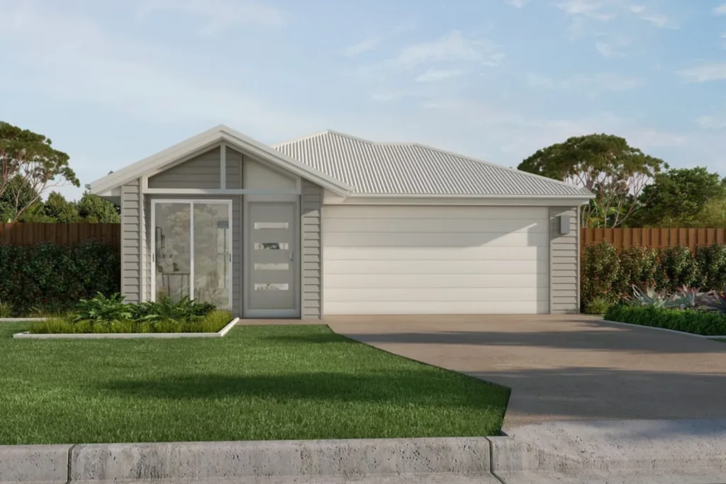 Navo house design render for a Park Ridge house and land package with double garage
